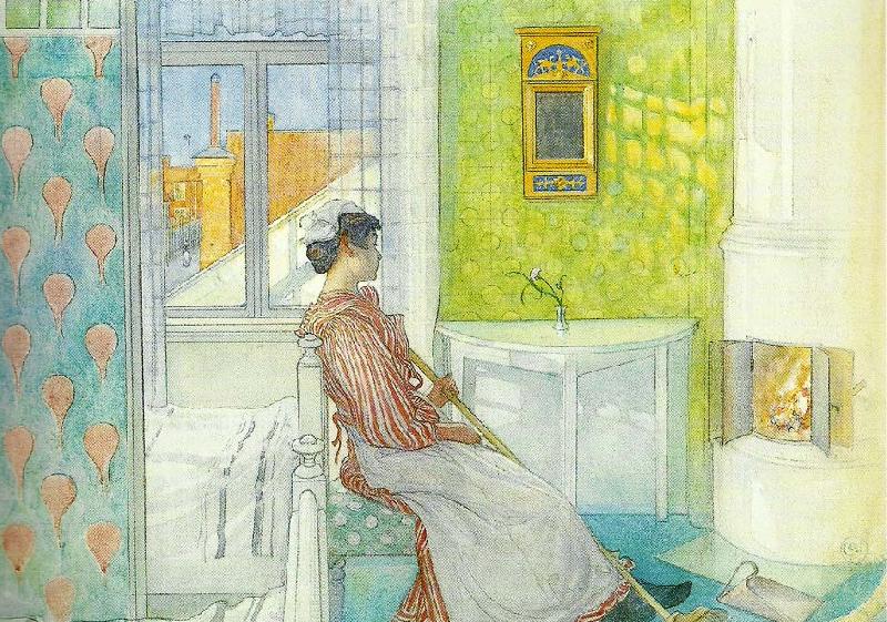 Carl Larsson martina-paus i stadningen oil painting image